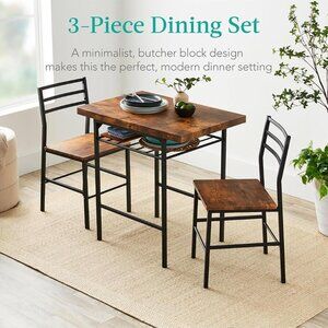 New 3-Piece Modern Dining Set, Space Saving Dinette for Kitchen